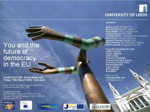 "You and the future of democracy in the EU" poster